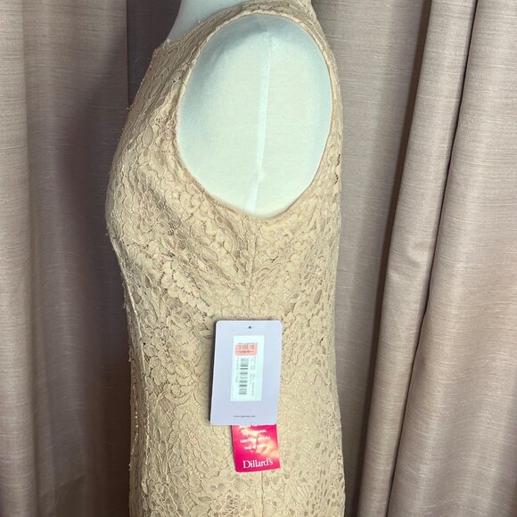 NWT  JS Collections 12 Formal Pink/beige Intricate Lace Elegant Maxi Weddings - Picture 7 of 16